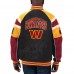 Куртка Washington Commanders G-III Sports by Carl Banks Faux Suede Raglan Full-Zip Varsity - Black