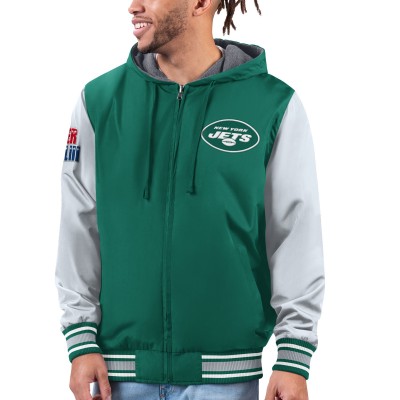 Кофта на молнии New York Jets G-III Sports by Carl Banks Commemorative Reversible - Green/Gray