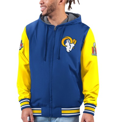 Кофта на молнии Los Angeles Rams G-III Sports by Carl Banks Commemorative Reversible - Royal/Gold