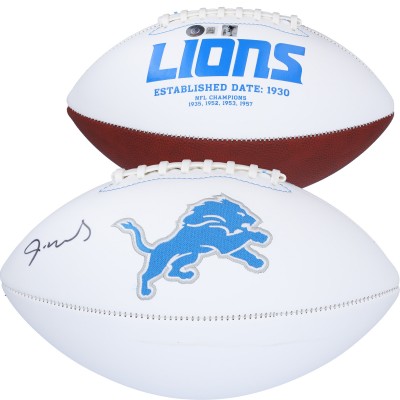 Jameson Williams Detroit Lions Authentic Autographed White Panel Football