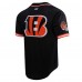 Рубашка с коротким рукавом Joe Burrow Cincinnati Bengals Pro Standard Mesh Baseball - Black