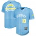 Рубашка с коротким рукавом Justin Herbert Los Angeles Chargers Pro Standard Mesh Baseball - Powder Blue