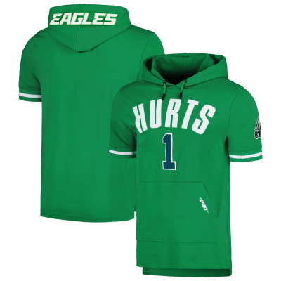 Футболка с капюшоном Jalen Hurts Philadelphia Eagles Pro Standard Player Name & Number - Kelly Green