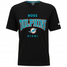 Miami Dolphins BOSS X NFL Huddle T-Shirt - Black