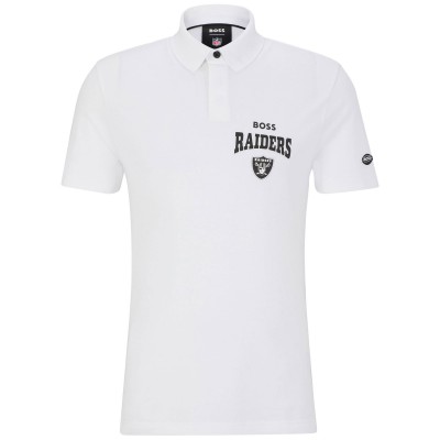 Поло Las Vegas Raiders BOSS X NFL Punter - White/Black