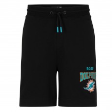 Miami Dolphins BOSS X NFL Snap Shorts - Black/Aqua
