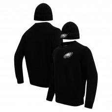 Свитер и шапка Philadelphia Eagles Pro Standard Crewneck Box Gift - Black