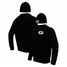 Шапка и кофта Green Bay Packers Pro Standard Crewneck - Black