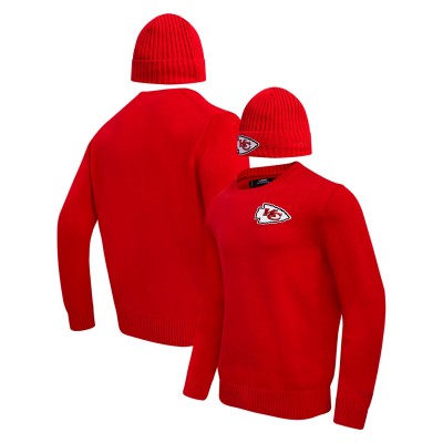 Шапка и свитер Kansas City Chiefs Pro Standard Crewneck - Red