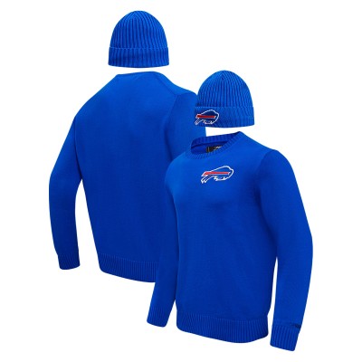 Свитер и шапка Buffalo Bills Pro Standard Royal Crewneck Cuffed Knit