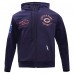 Толстовка на молнии Chicago Bears Pro Standard Hybrid Woven - Navy