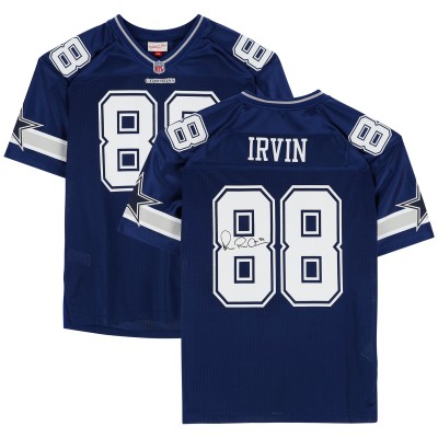 Игровая джерси Michael Irvin Dallas Cowboys Autographed Fanatics Authentic Blue 1996 Mitchell & Ness Authentic