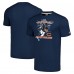 Футболка Justin Fields Chicago Bears Homage NFL Blitz Player Tri-Blend - Heathered Navy