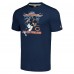 Футболка Justin Fields Chicago Bears Homage NFL Blitz Player Tri-Blend - Heathered Navy