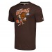 Футболка Nick Chubb Cleveland Browns Homage Caricature Player Tri-Blend - Heathered Brown