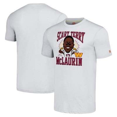 Футболка Terry McLaurin Washington Commanders Homage Caricature Player Tri-Blend - Heathered Ash