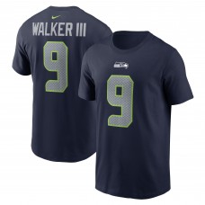 Seattle Seahawks Kenneth Walker III Nike College Navy Player Name & Number T-Shirt