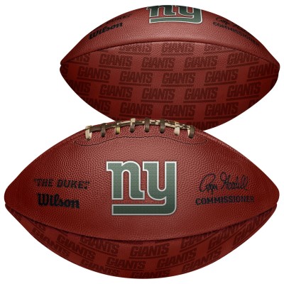 Мяч американского футбола NFL New York Giants Unsigned Wilson Showcase Duke Pro