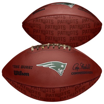 Мяч американского футбола NFL New England Patriots Unsigned Wilson Showcase Duke Pro