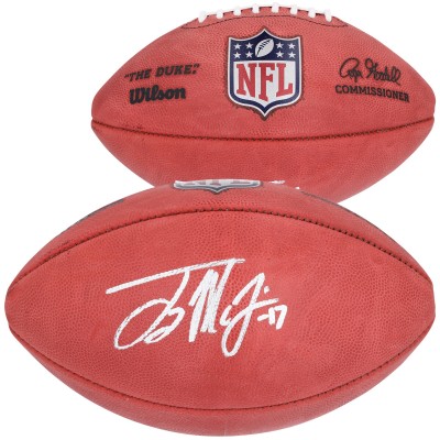 Мяч американского футбола NFL Terry McLaurin Washington Commanders Autographed Authentic Wilson Duke Full Color
