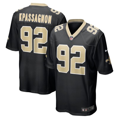 Игровая джерси New Orleans Saints Tanoh Kpassagnon Nike Black Game Player