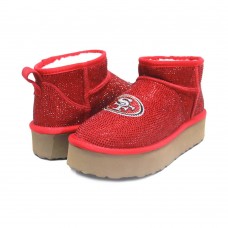 Ботинки San Francisco 49ers Cuce Womens Crystal Platform - Scarlet