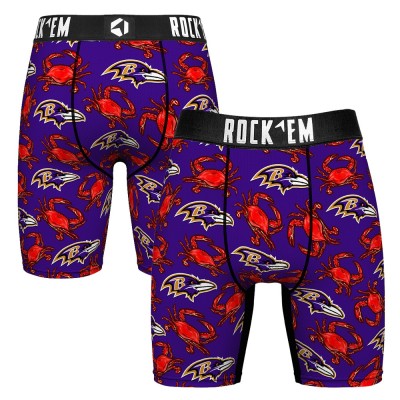 Носки Трусы боксеры Baltimore Ravens Rock Em Crab - Purple