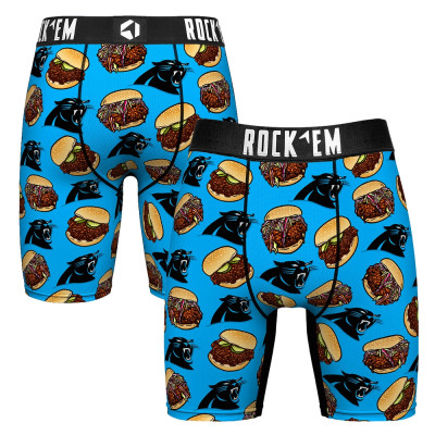 Боксеры Carolina Panthers Rock Em Socks Blue BBQ Pulled Pork Sandwich