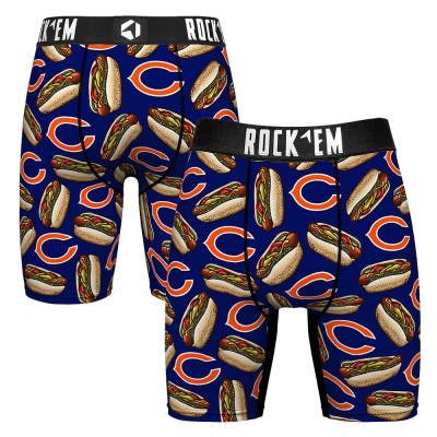 Боксеры Chicago Bears Rock Em Socks Navy Chicago Style Hot Dogs