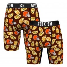 Cleveland Browns Rock Em Socks Orange Pierogis Boxer Briefs Cleveland Browns Rock Em Socks Orange Pierogis Boxer Briefs