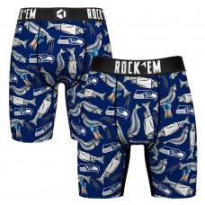 Трусы Seattle Seahawks Rock Em Socks Fish Market - Navy Трусы Seattle Seahawks Rock Em Socks Fish Market - Navy