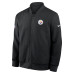 Куртка Pittsburgh Steelers Nike Black Sideline Powerful Blocking Full-Zip Dri-FIT Bomber