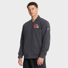Куртка Cleveland Browns Nike Anthracite Sideline Powerful Blocking Full-Zip Dri-FIT Bomber