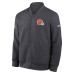 Куртка Cleveland Browns Nike Anthracite Sideline Powerful Blocking Full-Zip Dri-FIT Bomber