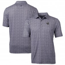 Pittsburgh Steelers Cutter & Buck Black Pike Magnolia Print Stretch Polo