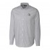 Los Angeles Chargers Cutter & Buck Helmet Stretch Oxford Stripe Long Sleeve Button-Down Shirt - Charcoal