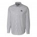 Detroit Lions Cutter & Buck Helmet Stretch Oxford Stripe Long Sleeve Button-Down Shirt - Charcoal