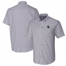 Рубашка Philadelphia Eagles Cutter & Buck Helmet Short Sleeve Stretch Oxford - Charcoal