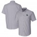 Philadelphia Eagles Cutter & Buck Helmet Short Sleeve Stretch Oxford Button-Down Shirt - Charcoal