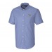 Los Angeles Chargers Cutter & Buck Helmet Short Sleeve Stretch Oxford Button-Down Shirt - Royal