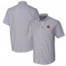 Cincinnati Bengals Cutter & Buck Helmet Short Sleeve Stretch Oxford Button-Down Shirt - Charcoal
