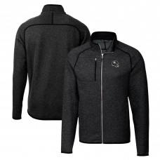 Pittsburgh Steelers Cutter & Buck Heather Charcoal Helmet Mainsail Sweater-Knit Full-Zip Jacket