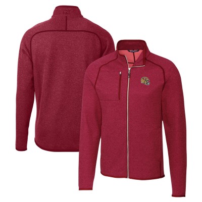 Кофта на молнии San Francisco 49ers Cutter & Buck Helmet Mainsail Sweater-Knit - Heather Scarlet