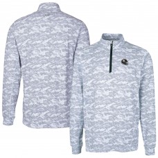 Pittsburgh Steelers Cutter & Buck Charcoal Helmet Traverse Camo Print Stretch Quarter-Zip Pullover Top