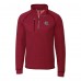 New England Patriots Cutter & Buck Red Helmet Mainsail Sweater-Knit Half-Zip Pullover Jacket