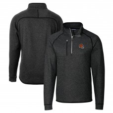 Кофта на короткой молнии Cincinnati Bengals Cutter & Buck Helmet Mainsail Sweater-Knit - Charcoal