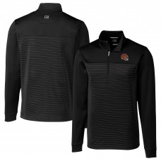 Кофта на короткой молнии Cincinnati Bengals Cutter & Buck Traverse Stripe Stretch - Black