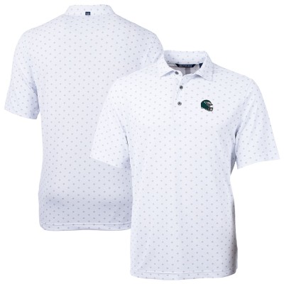 Поло Philadelphia Eagles Cutter & Buck Helmet Virtue Eco Pique Tile Print Recycled - White