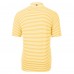 Pittsburgh Steelers Cutter & Buck Gold Helmet Virtue Eco Pique Stripe Recycled Polo