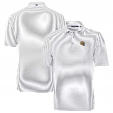 Поло San Francisco 49ers Cutter & Buck Helmet Virtue Eco Pique Stripe Recycled - Silver